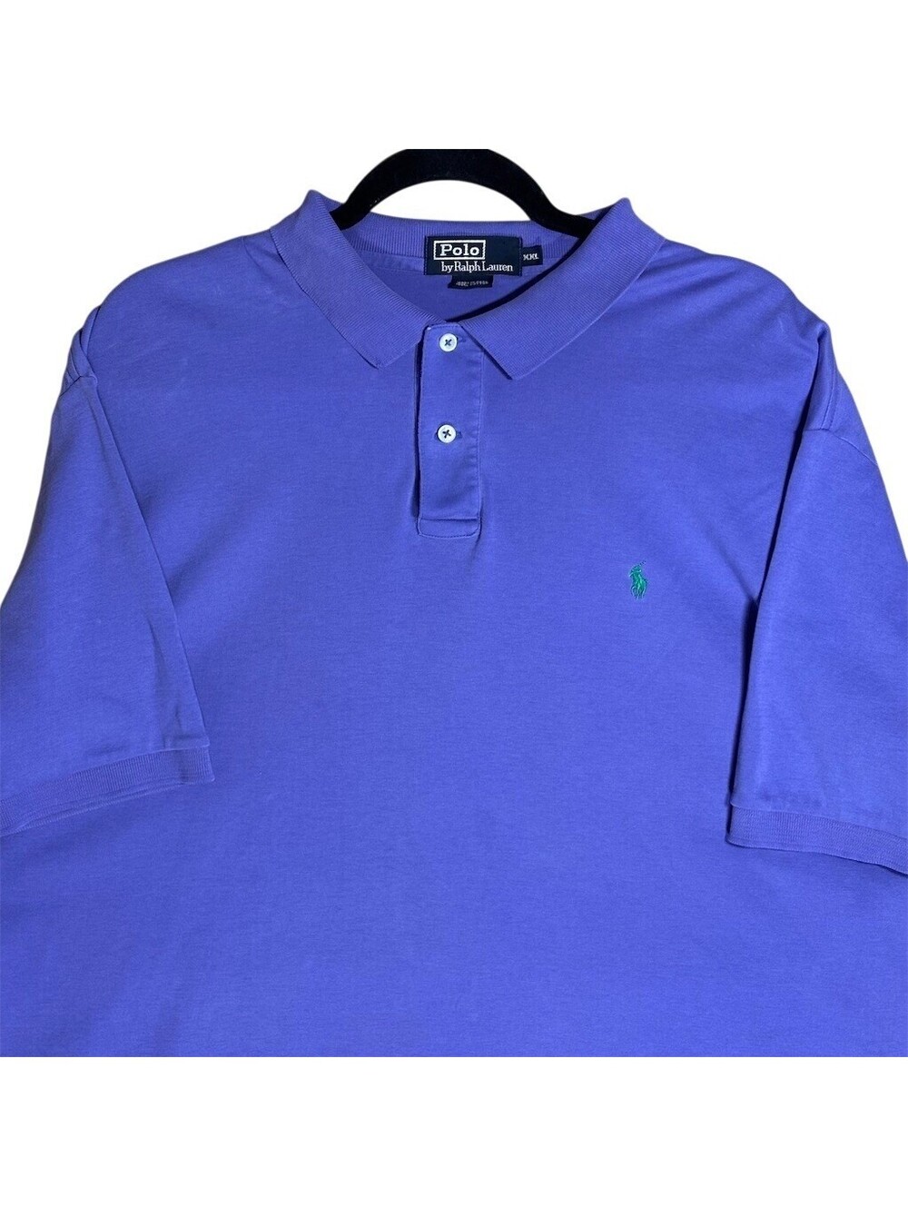 Polo Ralph Lauren Polo Shirt Mens 2XL Purple Short Sleeve Green Pony Logo